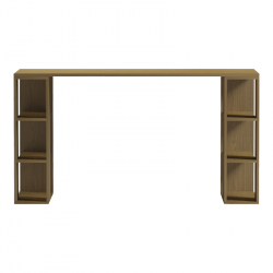 Γραφείο με ραφιέρα Colmar pakoworld σε ανοιχτό καρυδί 140x60x75εκ