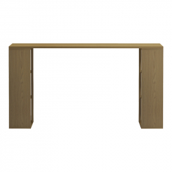 Γραφείο με ραφιέρα Colmar pakoworld σε ανοιχτό καρυδί 140x60x75εκ