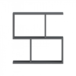 Βοηθητικό τραπέζι-βιβλιοθήκη Wesmol pakoworld ανθρακί 50x20x50εκ