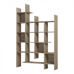 Βιβλιοθήκη Manco pakoworld sonoma 122x25.5x188εκ