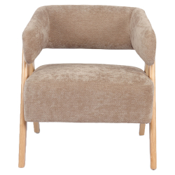 Πολυθρόνα ArteLibre BARTON Καφέ Ύφασμα/Ξύλο 74x67x66cm