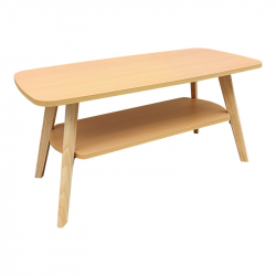 Τραπέζι σαλονιού Komela I mdf σε φυσική απόχρωση 100x48x45cm