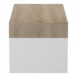 Τραπέζι σαλονιού Consa pakoworld sonoma - λευκό 120x60x52.8εκ