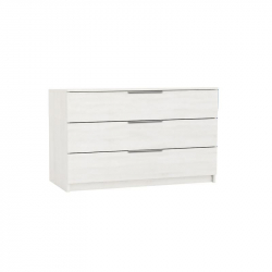 DRAWER Συρταριέρα με 3 Συρτάρια, Απόχρωση Άσπρο  80x40x64cm