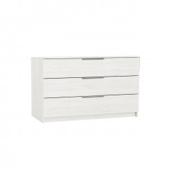 DRAWER Συρταριέρα με 3 Συρτάρια, Απόχρωση Άσπρο  80x40x64cm