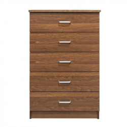 DRAWER Συρταριέρα με 5 Συρτάρια, Απόχρωση Καρυδί  60x40x97cm