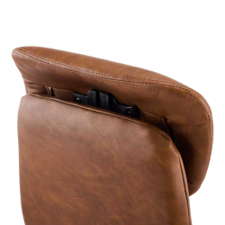 Καρέκλα γραφείου διευθυντή Ferka pakoworld καφέ pu 64x71x120-128εκ