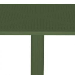 Τραπέζι Groovy pakoworld pp διατρητο σκούρο πράσινο 60x60x76εκ