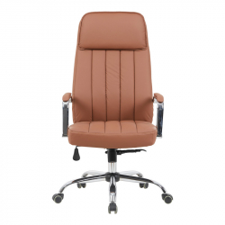 Καρέκλα γραφείου διευθυντή Morales pakoworld pu καφέ 60x70x118-124εκ