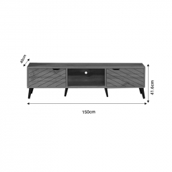 Έπιπλο τηλεόρασης Thelma pakoworld oak μελαμίνης 150x40x41.6εκ