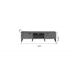 Έπιπλο τηλεόρασης Thelma pakoworld oak μελαμίνης 150x40x41.6εκ