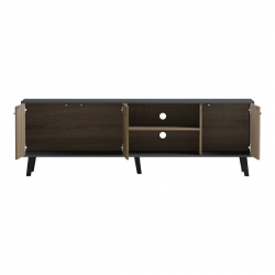 Έπιπλο τηλεόρασης Tuscany pakoworld sonoma-ανθρακί 180x41x51εκ