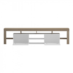 Έπιπλο τηλεόρασης Liner pakoworld sonoma-λευκό 210x40x50εκ