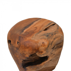 Σκαμπό Bolare pakoworld teak ξύλο σε φυσική απόχρωση Φ40x35εκ
