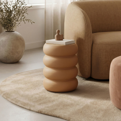 Βοηθητικό τραπέζι Venezia pakoworld MGO  terracotta Φ35x46εκ