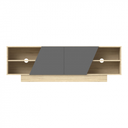 Έπιπλο τηλεόρασης Stevie pakoworld sonoma-ανθρακί 160x40x50εκ