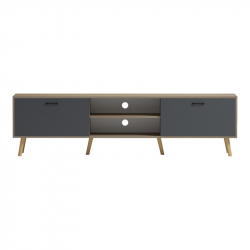 Έπιπλο τηλεόρασης Gorna pakoworld sonoma-ανθρακί 180x35x48.6εκ