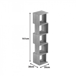 Βιβλιοθήκη Cubik pakoworld λευκό 35x30x161εκ