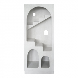 Βιβλιοθήκη-ραφιέρα Boolten pakoworld mdf λευκό 80x38x190εκ