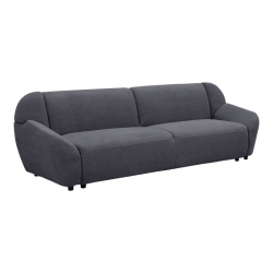 Καναπές τριθέσιος Echono pakoworld ύφασμα ανθρακί 230x88x77εκ