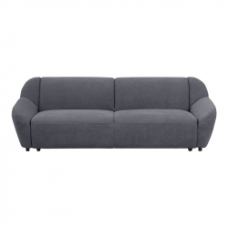 Καναπές τριθέσιος Echono pakoworld ύφασμα ανθρακί 230x88x77εκ