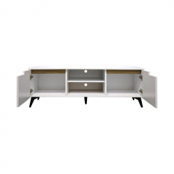 Έπιπλο τηλεόρασης Kemvio pakoworld  sonoma-λευκό 120x38x44εκ