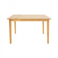 Tραπέζι επεκτεινόμενο Country pakoworld rubberwood σε φυσική απόχρωση 120-150x80x74εκ