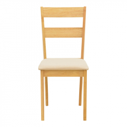 Καρέκλα Dallan pakoworld rubberwood σε φυσική απόχρωση 40x47.5x89εκ