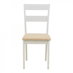 Καρέκλα Dallan pakoworld rubberwood λευκό 40x47.5x89εκ
