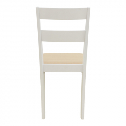 Καρέκλα Dallan pakoworld rubberwood λευκό 40x47.5x89εκ