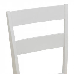Καρέκλα Dallan pakoworld rubberwood λευκό 40x47.5x89εκ