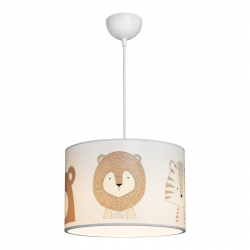 Παιδικό φωτιστικό οροφής Safari pakoworld led E27 πολύχρωμο PVC Φ30x20εκ