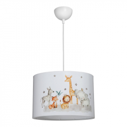 Παιδικό φωτιστικό οροφής Tots pakoworld led E27 πολύχρωμο PVC Φ30x20εκ