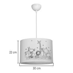 Παιδικό φωτιστικό οροφής Tots pakoworld led E27 πολύχρωμο PVC Φ30x20εκ