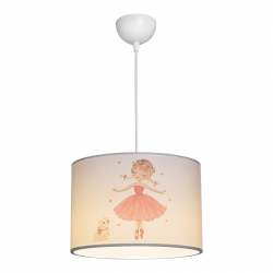 Παιδικό φωτιστικό οροφής Ballerina pakoworld led E27 πολύχρωμο PVC Φ30x20εκ