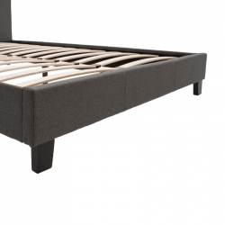 Κρεβάτι Nevil pakoworld 150x200 με ύφασμα χρώμα ανθρακί