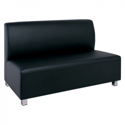BANDY 2Θέσιος Καναπές Pu Μαύρο  130x71x88cm