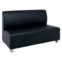 BANDY 2Θέσιος Καναπές Pu Μαύρο  130x71x88cm