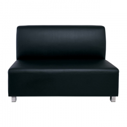 BANDY 2Θέσιος Καναπές Pu Μαύρο  130x71x88cm