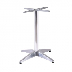 FACTORY Βάση Τραπεζιού Αλουμίνιο Απόχρωση Shiny Silver (2,35kg)  66x66cm H.69cm