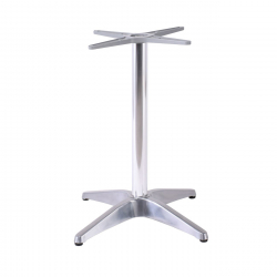 FACTORY Βάση Τραπεζιού Αλουμίνιο Απόχρωση Shiny Silver (2,35kg)  66x66cm H.69cm
