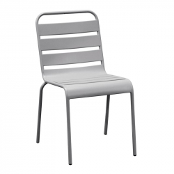 BRIO Καρέκλα-Pro Στοιβαζόμενη Μέταλλο Βαφή Cool Grey 4C  48x59x79cm