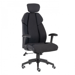 BF8300 Πολυθρόνα Γραφείου Διευθυντή, Microfiber Μαύρο PU Μαύρο  64x72x122/130cm