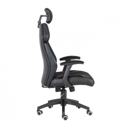 BF8300 Πολυθρόνα Γραφείου Διευθυντή, Microfiber Μαύρο PU Μαύρο  64x72x122/130cm