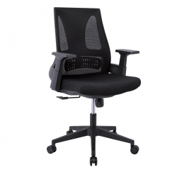 BF8760 Πολυθρόνα Γραφείου, Mesh Μαύρο, Ύφασμα Μαύρο  66x64x96/106cm