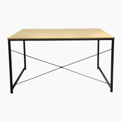 ΓΡΑΦΕΙΟ Η/Υ Μέταλλο Βαφή Μαύρο, Melamine Beech  120x60x74cm