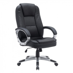BF6950W Πολυθρόνα Γραφείου Διευθυντή, Pu Μαύρο  68x75x112/122cm