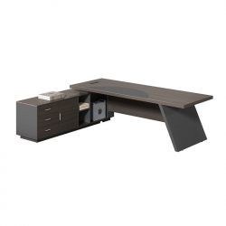 MASTER Γραφείο Αριστερή Γωνία, Απόχρωση Grey Walnut  180x90x75/180x50x62cm