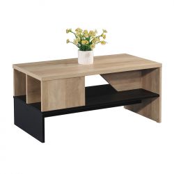 Τραπέζι σαλονιού Naya pakoworld sonoma-ανθρακί 93x46x43εκ