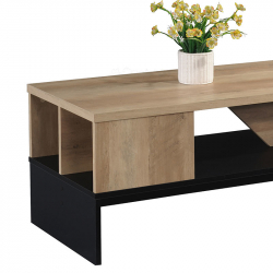 Τραπέζι σαλονιού Naya pakoworld sonoma-ανθρακί 93x46x43εκ